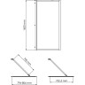 Стеклянная шторка WASSERKRAFT ABENS 20W01-80 BRUSHED GOLD FIXED 20W01-80BG